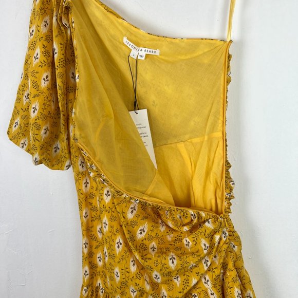 NWT Veronica Beard Virginia Dress One Shoulder Sun Multi Yellow Size 0 NEW $798 - Picture 12 of 16